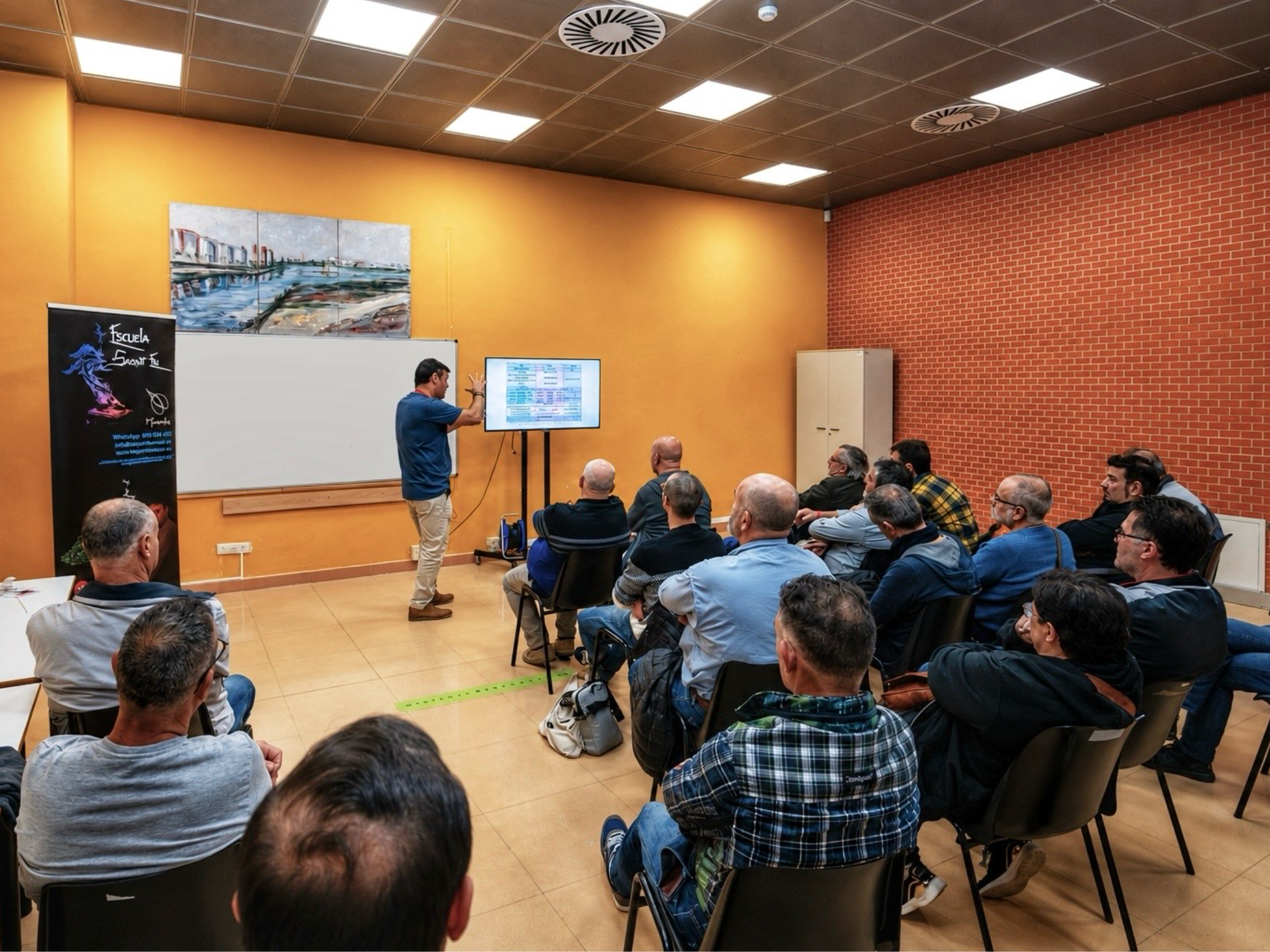 Conferencia «Kazari, el arte de exponer bonsái», vista general de la sesión