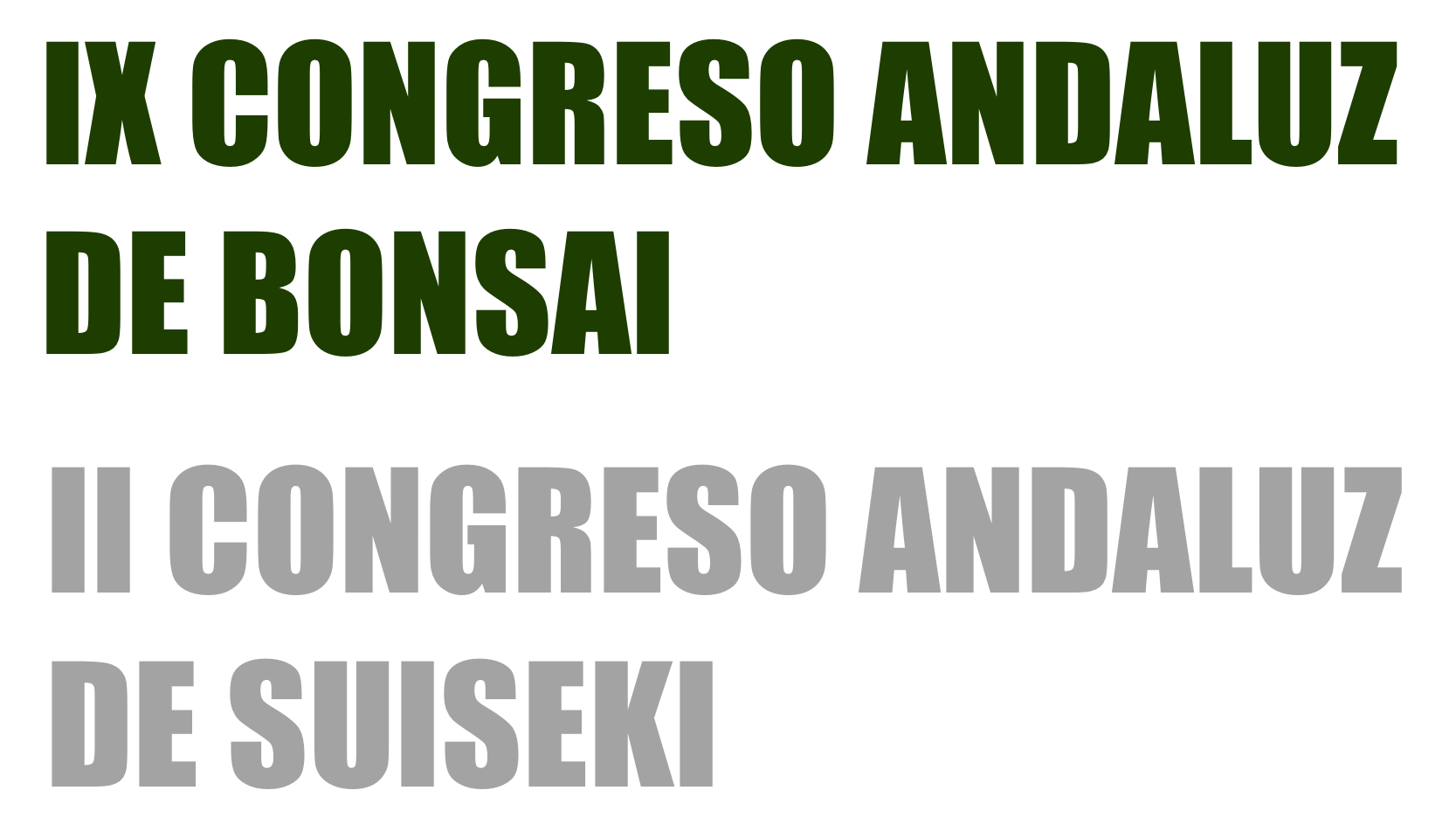 Logotipo del IX Congreso Andaluz de Bonsái y II Congreso Andaluz de Suiseki