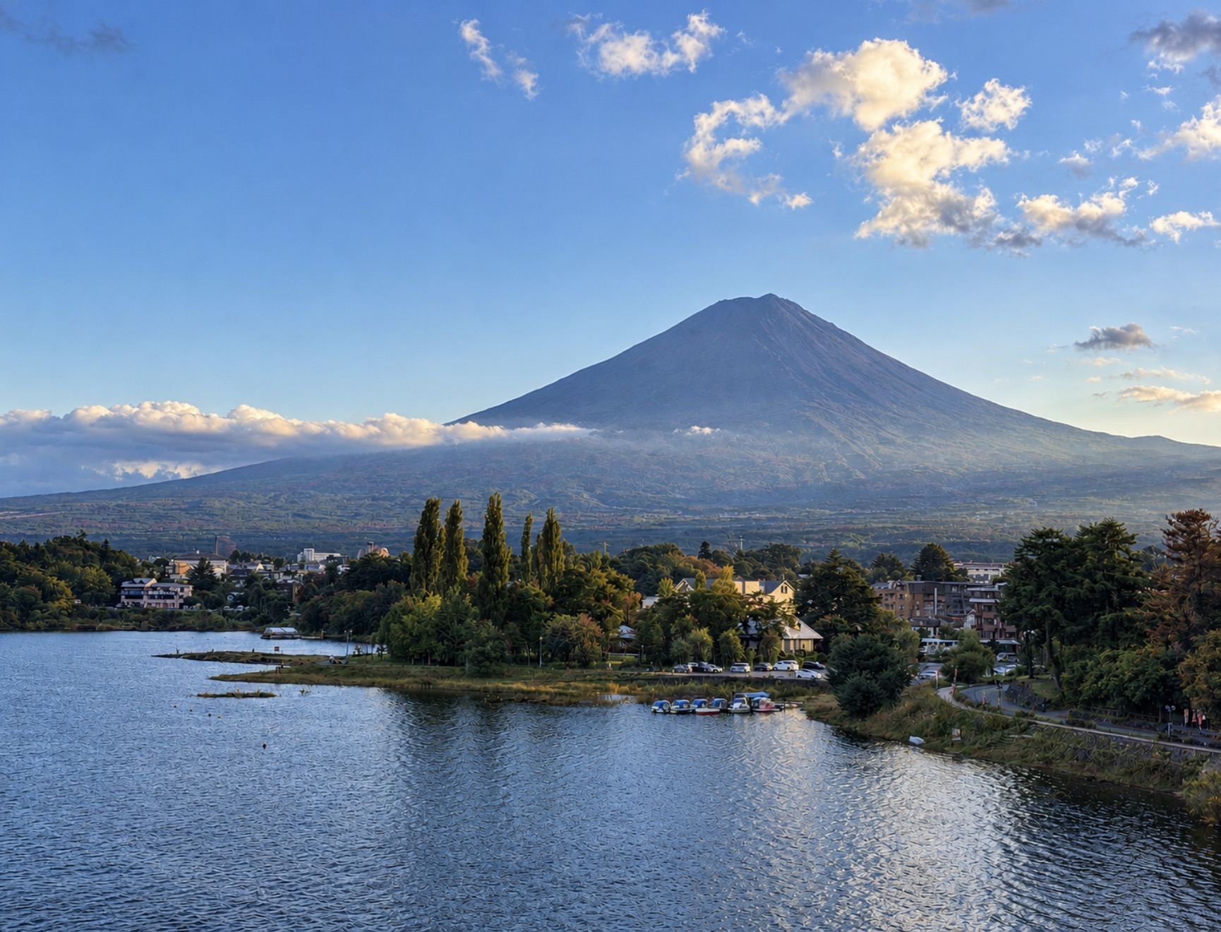 Fuji al atardecer, lago Kawaguchiko